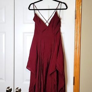 Burgundy Showpo Flowy Dress